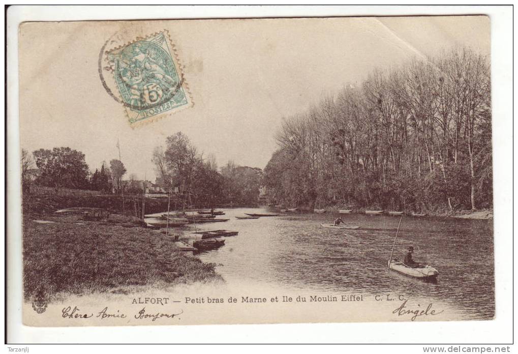 CPA De Alfort (Val De Marne 94): Petit Bras De Marne Et Ile Du Moulin Eiffel - Alfortville