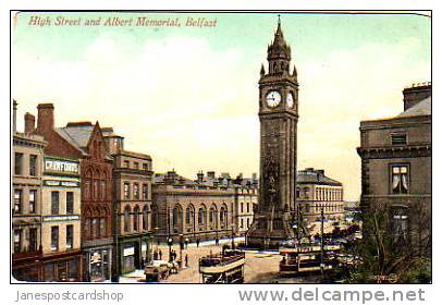 BELFAST  HIGH STREET & ALBERT MEMORIAL - NTH  IRELAND - Antrim