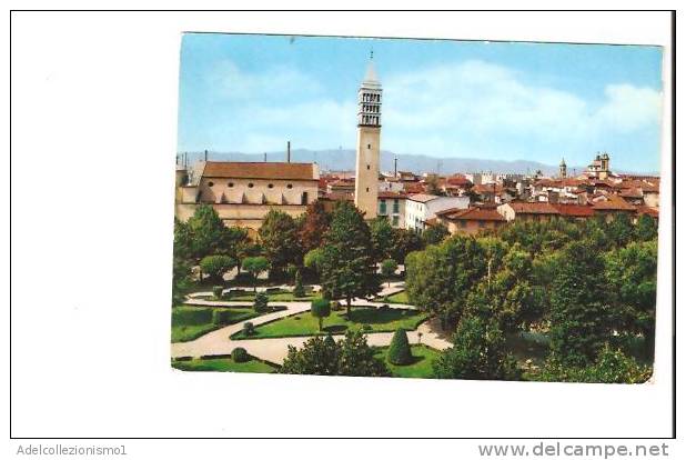 18425)cartolina Illustratoria  Prato - Giardini Di Piazza Mercatole E Chiesa S. Bartolomeo - Prato