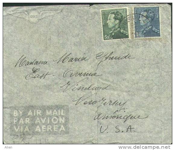 Poortman Nr 430 En 433 Op LPbrief Naar USA  5/41 Met Duitse Censuur Op Verso. - Guerra '40-'45 (Storia Postale)