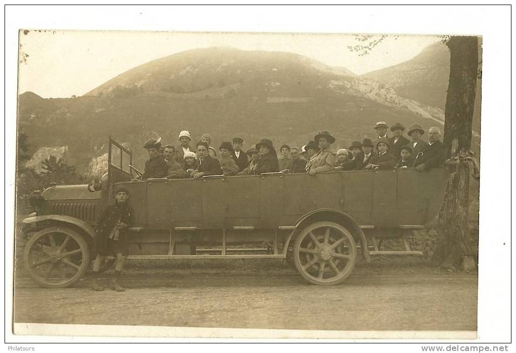 TAXIS  - CAUTERETS  -    CARTE PHOTO (RARE) - Taxi & Carrozzelle