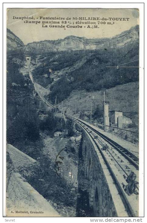 ST HIMAIRE Du TOUVET -Le Funiculaire - La Grande Courbe. - Saint-Hilaire-du-Touvet