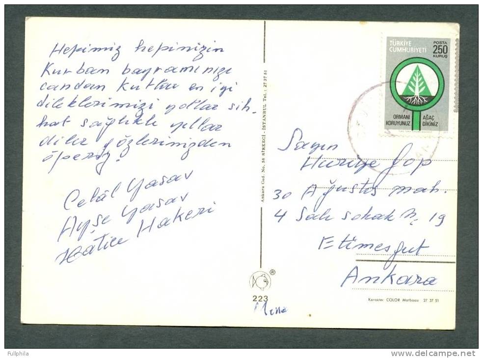 1977 TURKEY BOSPHORUS BRIDGE IN ISTANBUL POSTCARD - Postal Stationery