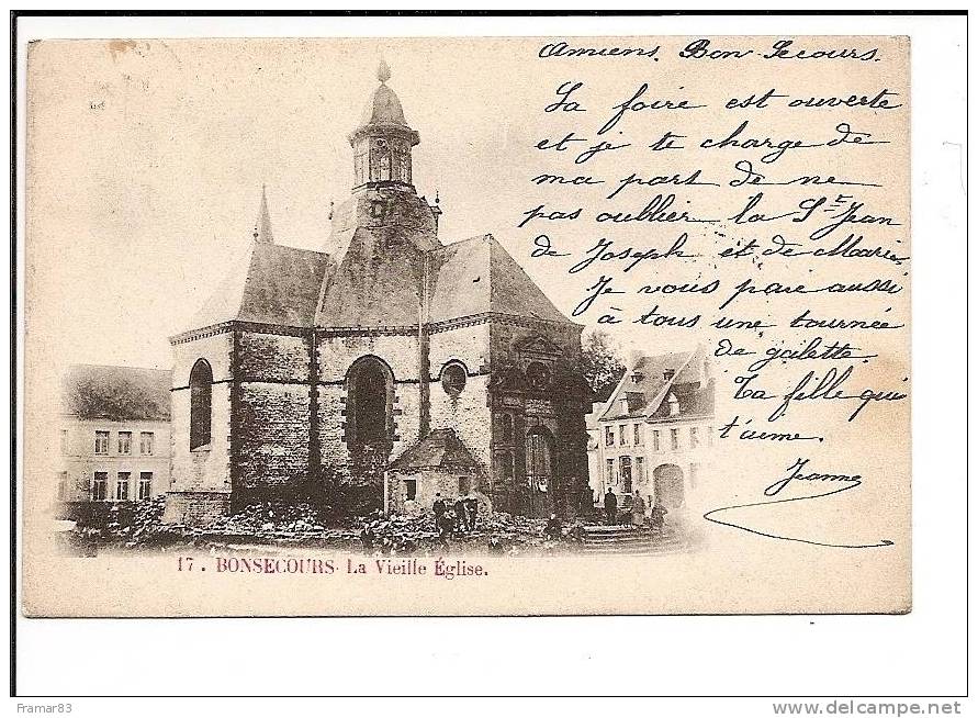 Bonsecours La Vieille Eglise ( Animée ) ( Precurseur 1903 )   /  L2 - Péruwelz