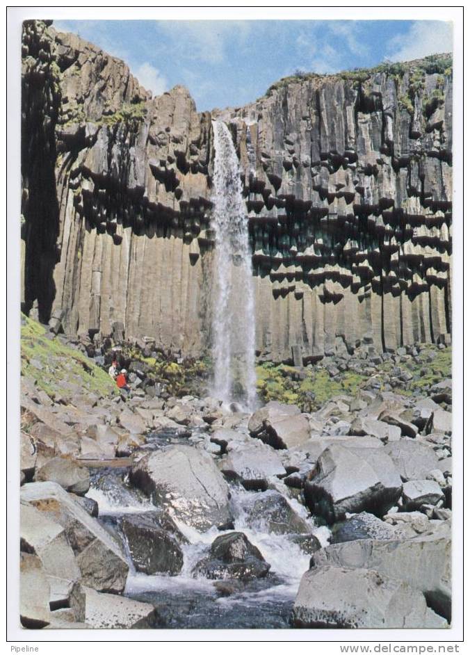 Iceland Svartifoss Waterfall  Oræfi Postcard In Mint Condition - Island