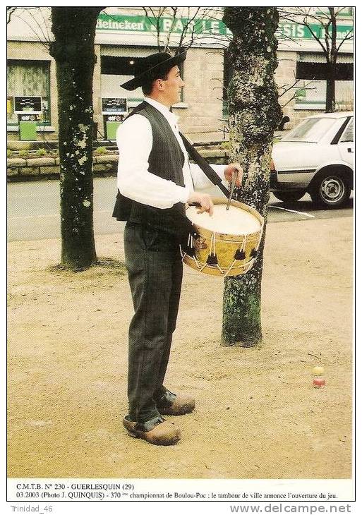 GUERLESQUIN  ( JEUX TRADITIONELS CELTIQUE LE PALET )  LE TAMBOUR DE VILLE  ! ! ! - Guerlesquin