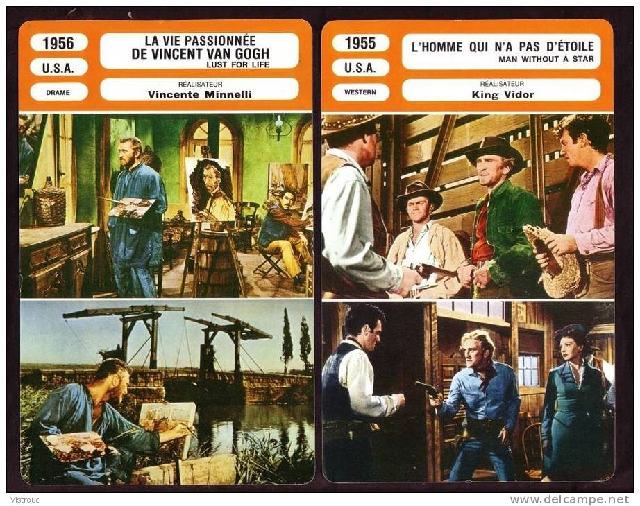 10 Fiches Cinéma (10 Scans) : Filmographie De  1955 à 59, Avec  E. TAYLOR, K. DOUGLAS, T. CURTIS,... - Altri & Non Classificati