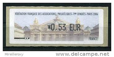 VIGNETTE D´AFFRANCHISSEMENT LISA 2006 CONGRES PHILATELIQUE PARIS FRONTON DE L´OPERA GARNIER - 1999-2009 Illustrated Franking Labels