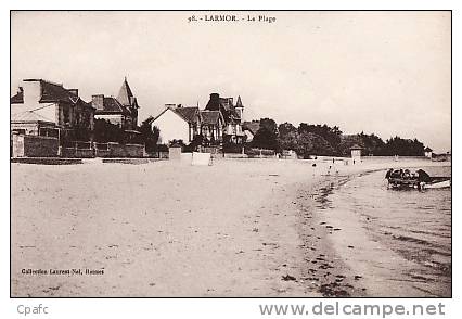 Carte 1910 LARMOR - LA PLAGE ET VILLAS - Larmor-Plage