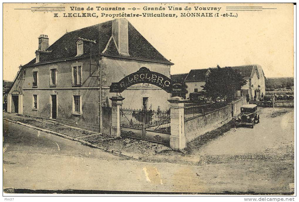 MONNAIE - Grands Vins De Vouvray - E.Leclerc, Propriétaire-Viticulteur - Voy. 1943 - Monnaie