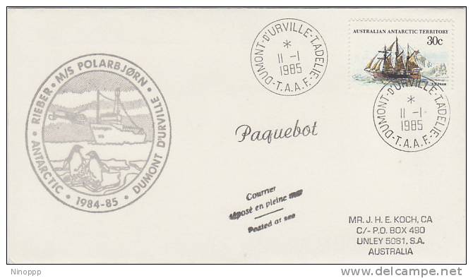 Australia-1985 Paquebot Cover   Dumont D´Urville  TAAF - Other & Unclassified