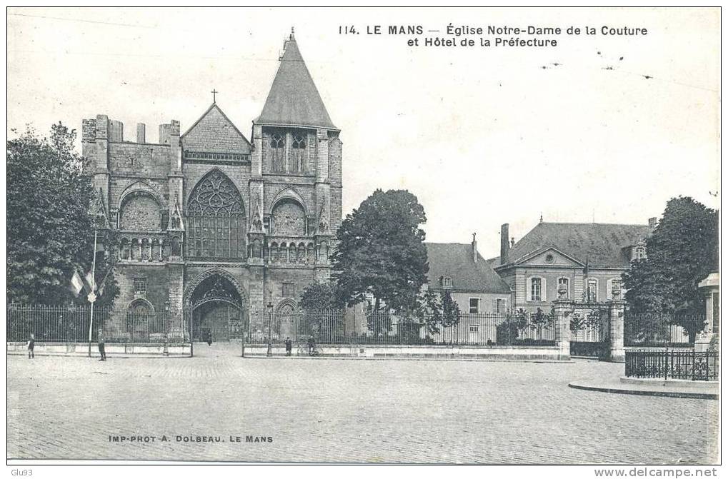 Lot 5 CPA - Le Mans (72) - 3 Monuments + Eglise ND Couture + Parc De Tessé - Loue