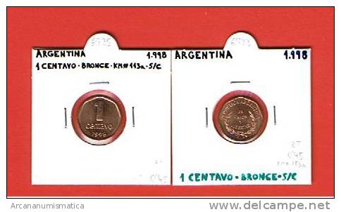 ARGENTINA   1 CENTAVO  1998  BRONCE  SC/UNC  KM#113a       DL-6724 - Argentina