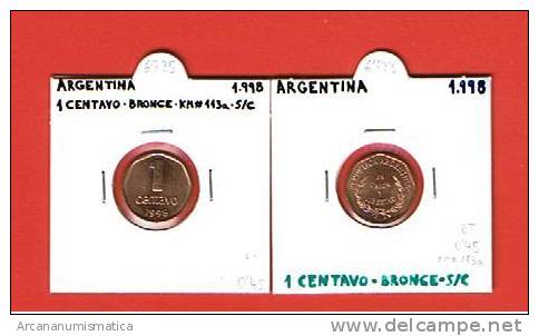 ARGENTINA   1 CENTAVO  1998  BRONCE  SC/UNC  KM#113a       DL-6725 - Argentina