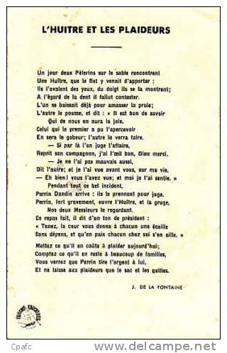 L'huitre Et Les Plaideurs D'après Jean De La Fontaine , Illustré Par Calvet-Regniat / Théme Justice,juge , à Lire ! - Fiabe, Racconti Popolari & Leggende