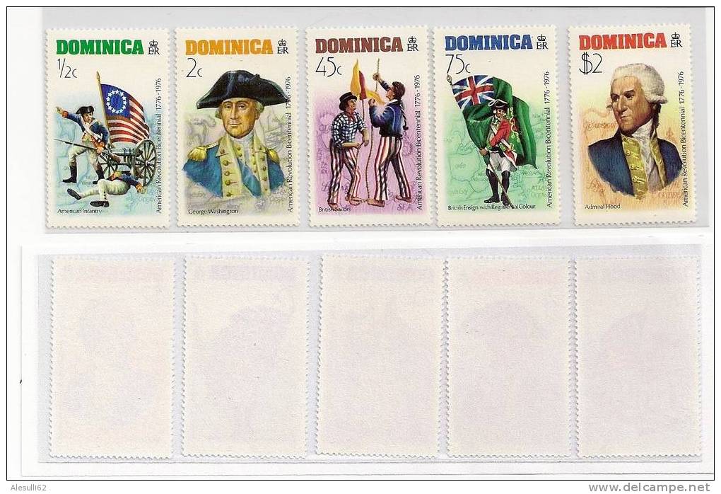 DOMINICA  USA  Independence  Indipendenza USA - 1976 -  N. 465-466-467-468-469-470/** - Dominica (...-1978)