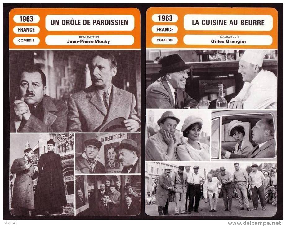 10 Fiches Cinéma (10 Scans) : Filmographie De  1962 à 66, Avec  L. De FUNES, L. VENTURA, J.-L. BARRAULT,... - Autres & Non Classés