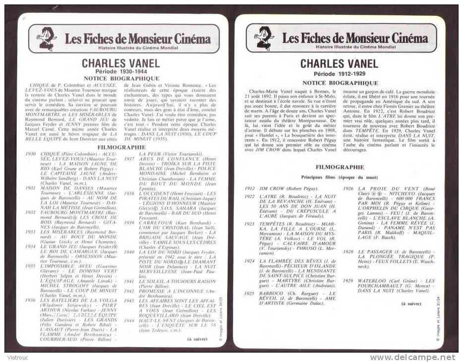 10 Fiches Cinéma (10 Scans) : Filmographie De  Vedettes : H. BOGART,  B. BLIER, Ch. VANEL Et E. TAYLOR - Autres & Non Classés