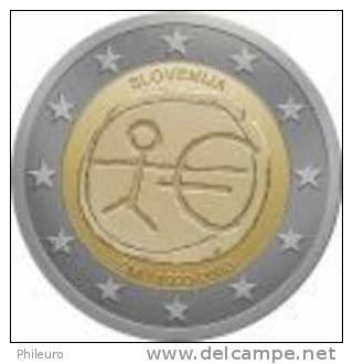 Slovénie 2009 : Rouleau De 25 Pièces De 2 Euro Commémorative (10 Ans De L'Euro) - Rolls