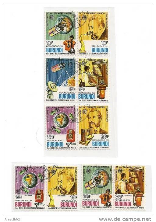 BURUNDI  Scienze - 1977 -  BELL,     Dal 703 Al 708 + Posta Aerea Dal N. 441 Al 444/US Lot Lotto - Used Stamps