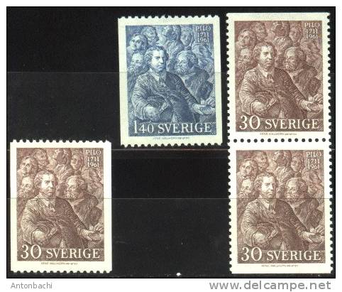 SUEDE / SWEDEN / ZWEDEN - 1961 - *  / YT 482-483 + 482b - Unused Stamps