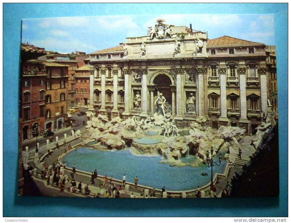 R.1288 ITALIA ITALY LAZIO ROMA FONTANA DI TREVI AÑOS 60/70 CIRCULADA MAS EN MI TIENDA - Fontana Di Trevi