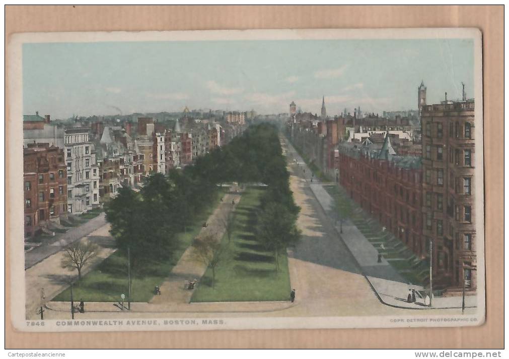 MASS COMMONWEALTH AVENUE BOSTON MASSACHUSETTS  1910s ¤ PHOSTINT 7846 ¤ USA ¤7910A - Boston