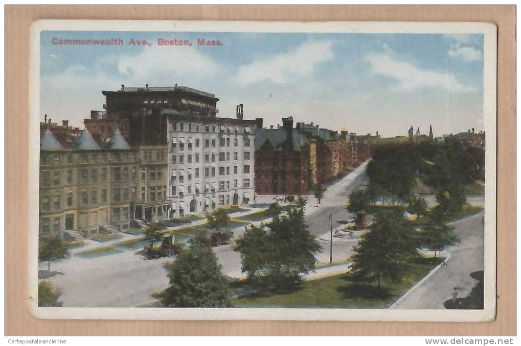 MASS COMMONWEALTH AVENUE BOSTON MASSACHUSETTS 1910s ¤ MASON BROS ¤ USA ¤7919A - Boston