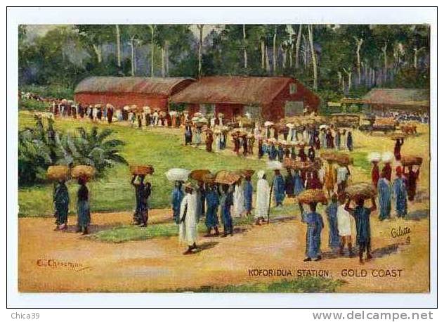 003148  -  GHANA - GOLD COAST  -  Koforidua Station    Par L´illustrateur E. CHEESMAN - Ghana - Gold Coast