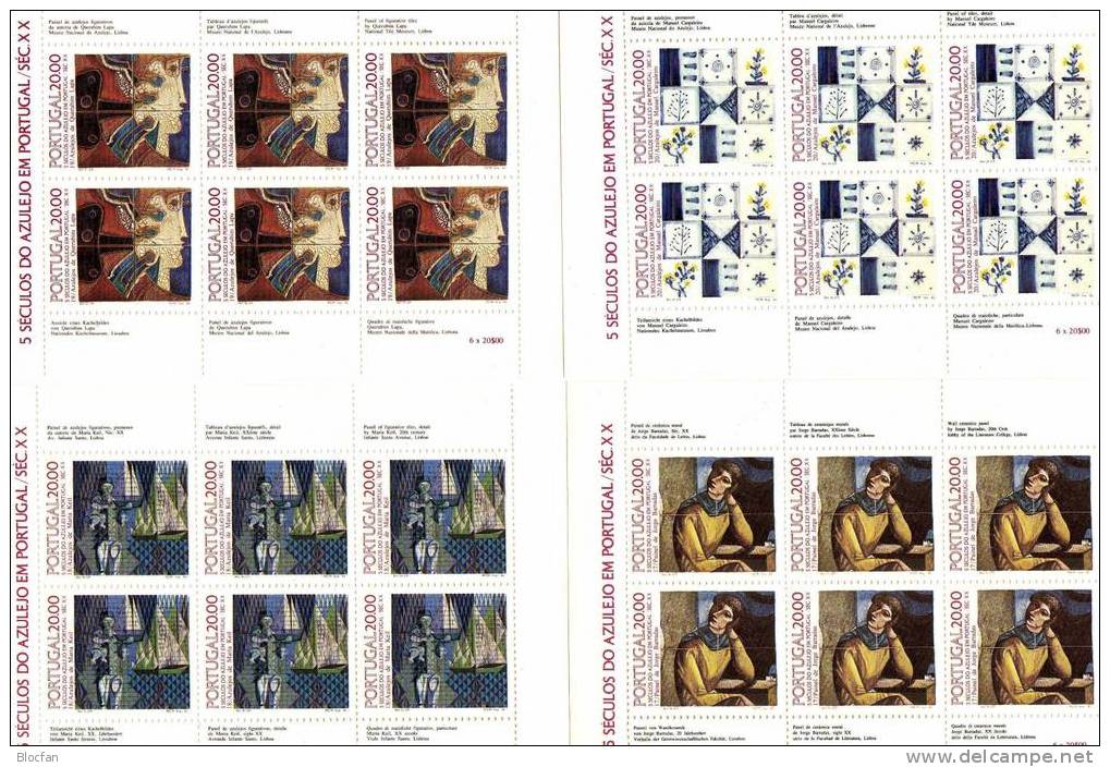 Azulejos 20Esc. Wandkacheln V Portugal 1649 Bis 1675 + 5 Kleinbogen + Block 49 ** 48€ - Ganze Bögen