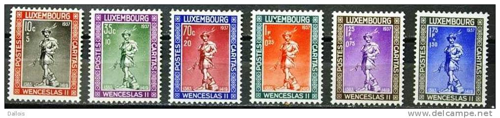 Luxembourg - 1937 - Wenceslas II - Bienfaisance - Neufs (traces De Charnières) - Unused Stamps