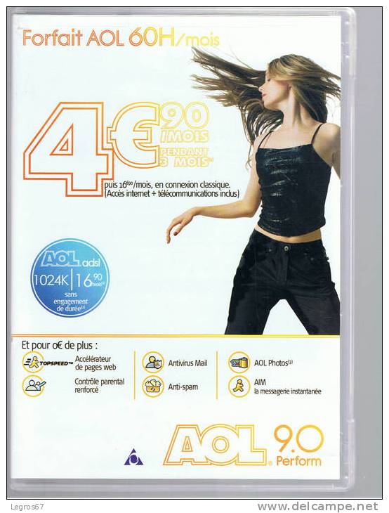 KIT DE CONNEXION INTERNET AOL 60 HEURES - 4.90 € - Kit Di Connessione A  Internet