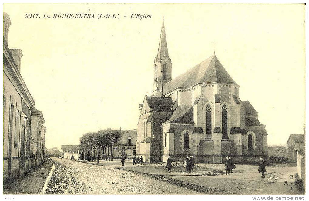 LA RICHE  -  L´Eglise - Voy. 1916 - La Riche