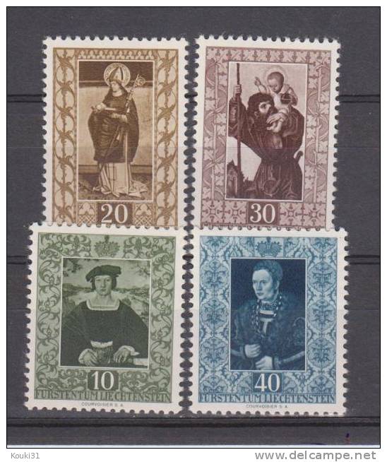 Liechtenstein YT 273/6 ** : Tableaux - Unused Stamps