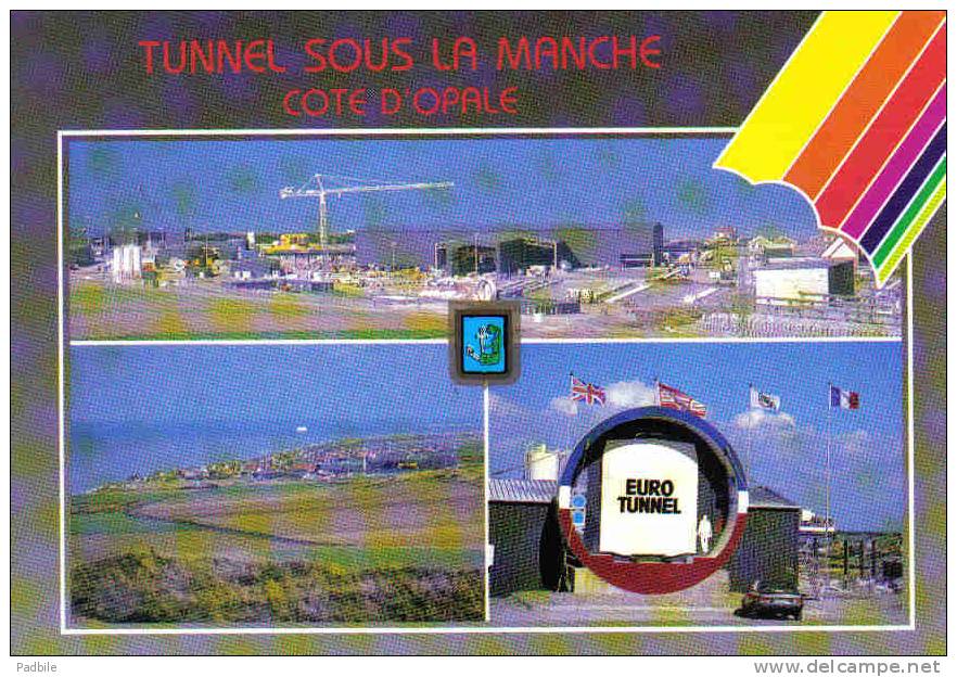 Carte Postale  62.  Sangatte Folkestone  Le Tunnel Sous La Manche Trés Beau Plan - Sangatte