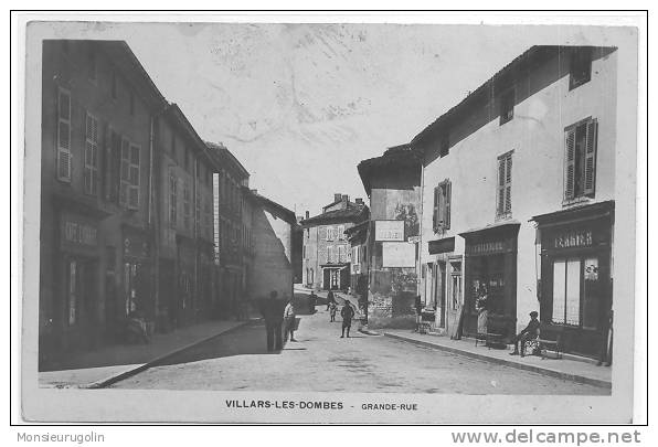 01 )) VILLARS LES DOMBES, GRANDE RUE , Bords Blancs, - Villars-les-Dombes