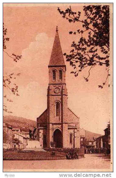 30 LA GRAND COMBE L'Eglise Et Le Monument Aux Morts - La Grand-Combe