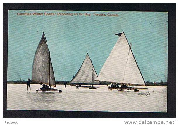 Early Postcard - Canada Winter Sports - Iceboating On The Bay Toronto Ontario - Ref 302 - Toronto