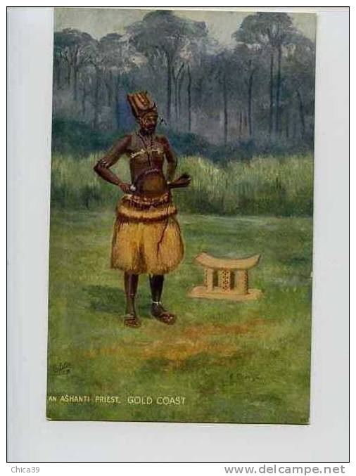 003153  -  GHANA - GOLD COAST  -  An Ashanti Priest.   Par L´illustrateur E. CHEESMAN - Ghana - Gold Coast