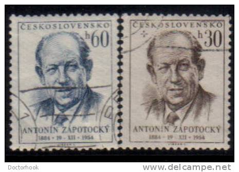 CZECHOSLOVAKIA   Scott #  676-7  VF USED - Used Stamps