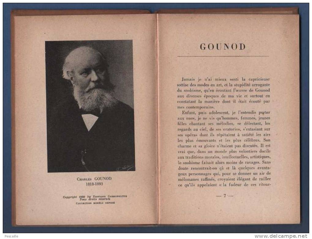 UNE HEURE DE MUSIQUE AVEC GOUNOD - EDITIONS COSMOPOLITES PARIS - 1930 - PARTITIONS ET PAROLES - G-I