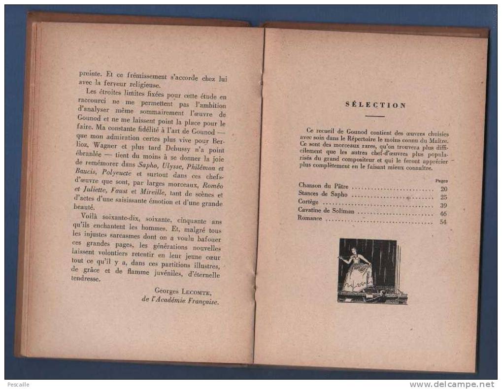 UNE HEURE DE MUSIQUE AVEC GOUNOD - EDITIONS COSMOPOLITES PARIS - 1930 - PARTITIONS ET PAROLES - G-I