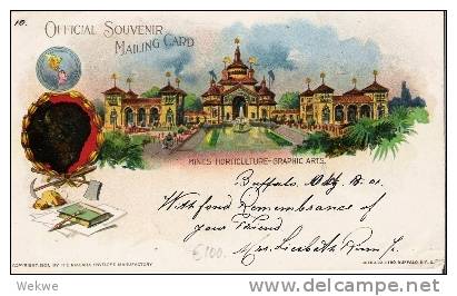 USA091a/ Expo-Card, PAN AM Station, Mines Etc. (1901) - Briefe U. Dokumente