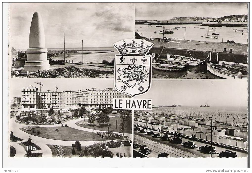 LE HAVRE 76 Carte Multivues Editions Tisse Carte Dentelée Véritable Photo - Saint-Roch (Plein)