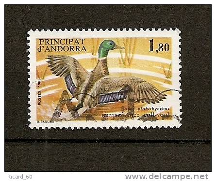 Timbre(s) Oblitéré(s) D'andorre, Protection De La Nature, Oiseaux, Canard Colvert - Used Stamps