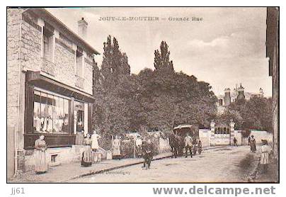 Jouy Le Moutier Grande Rue Boutique Attelage Beau Plan Animée - Jouy Le Moutier