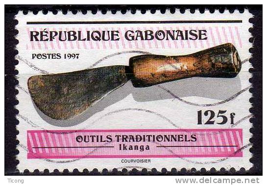 REPUBLIQUE GABONAISE 1997 - OUTILS TRADITIONNELS IKANGA - Other & Unclassified