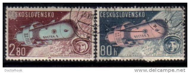 CZECHOSLOVAKIA   Scott #  C 57-8  VF USED - Airmail
