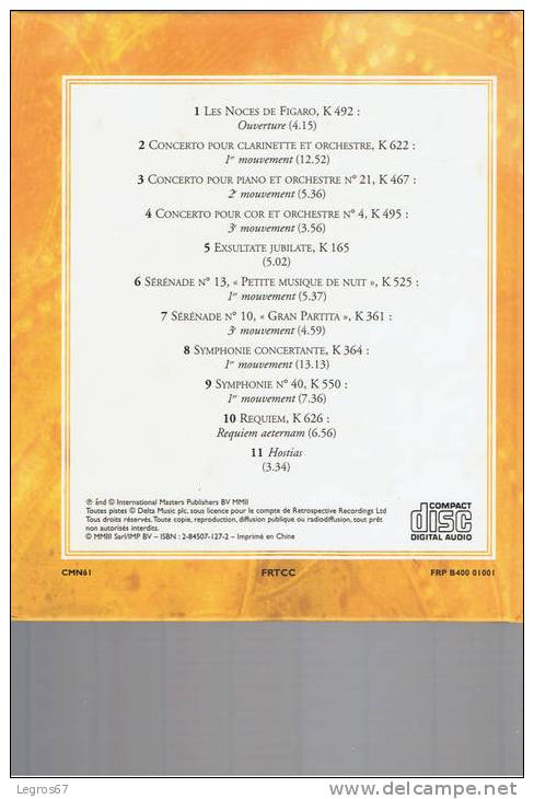 CD MOZART - PRODIGE MUSICAL - Klassik