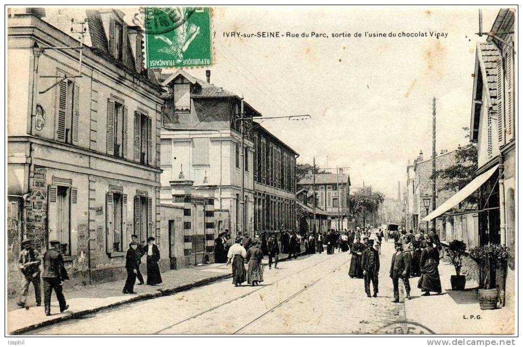 IVRY-sur-SEINE - Rue Du Parc, Sortie De L'usine Du Chocolat Vinay - Ivry Sur Seine